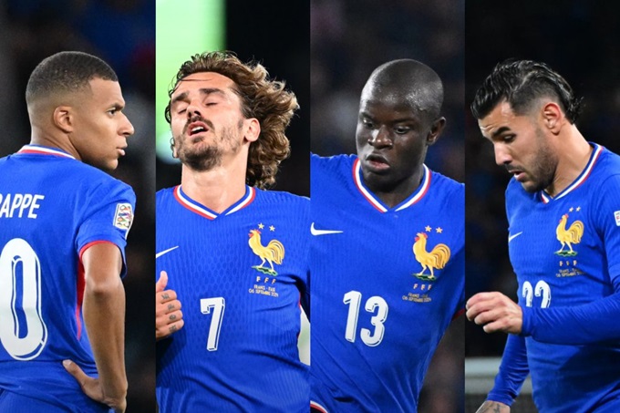 Mbappe, Griezmann, Kante và Theo Hernandez đều đang có phong độ kém đảm bảo